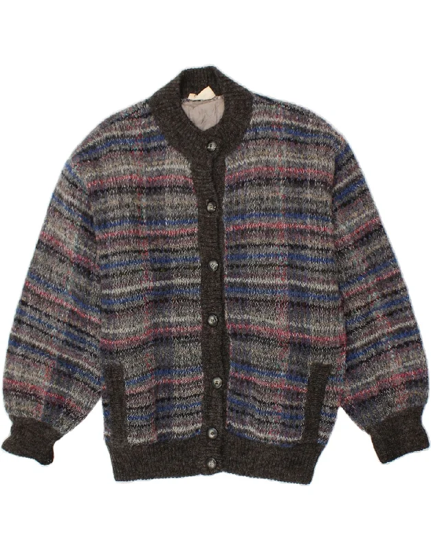 ELIOS Womens Knit Bomber Jacket UK 18 XL Multicoloured Check Wool