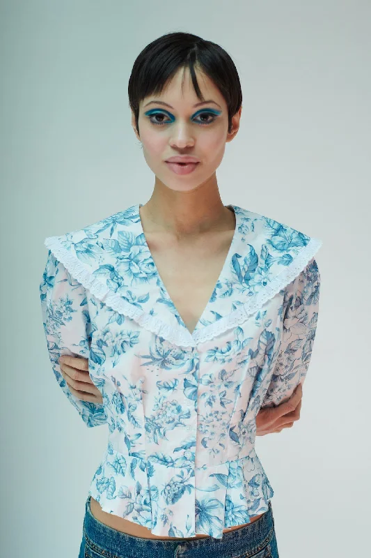 Laura Ashley x Batsheva Nelson Blouse in Heledd Blooms