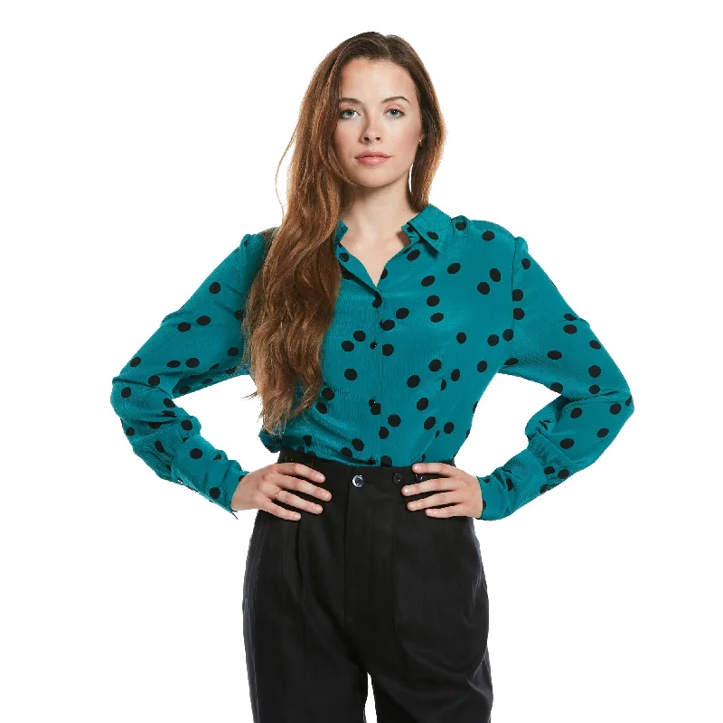 Spirited Polka Dot Blouse