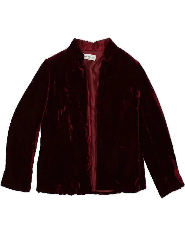 PINUCCIA BOTONDI  Womens Loose Fit Blazer Jacket IT 44 Medium Burgundy