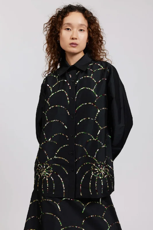 Alison Oversized Blouse in Firework Sequins