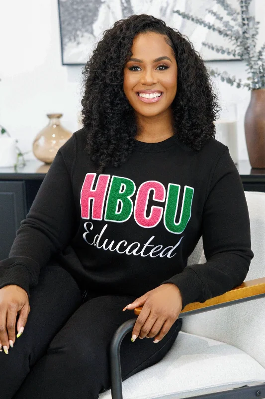 Black HBCU AKA Chenille Sweatshirt