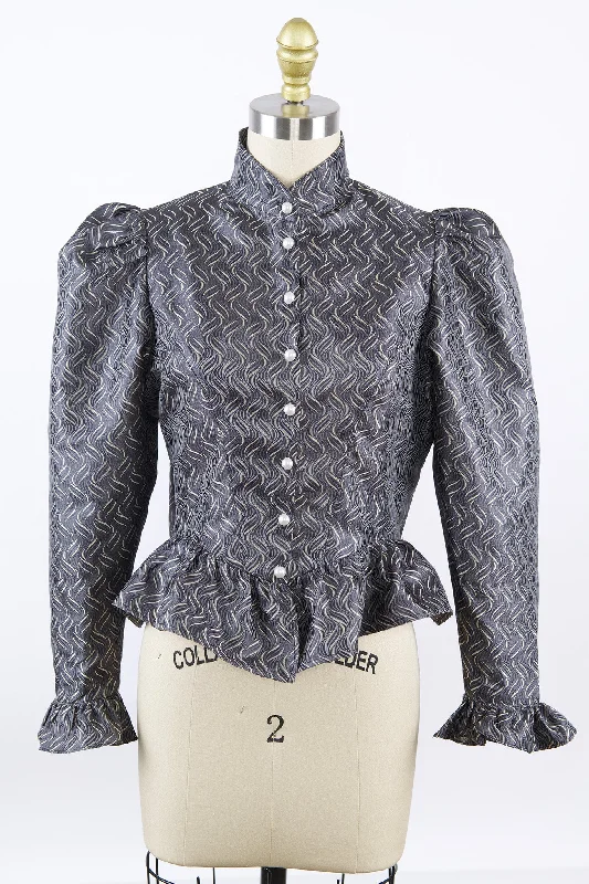 One-Of-A-Kind Grace Blouse in Vintage Gray Silk