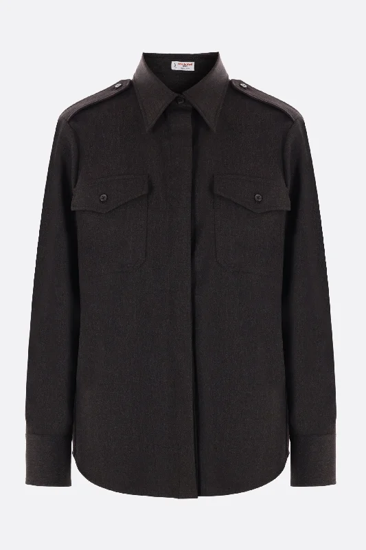 stretch gabardine shirt