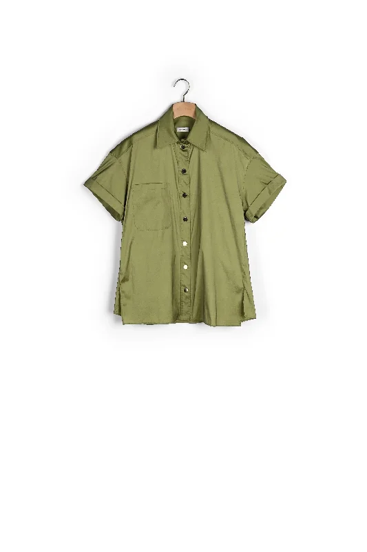 Chemise oversize satinée