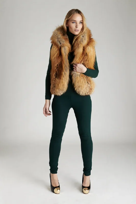 Iris Gold Fox Fur Vest