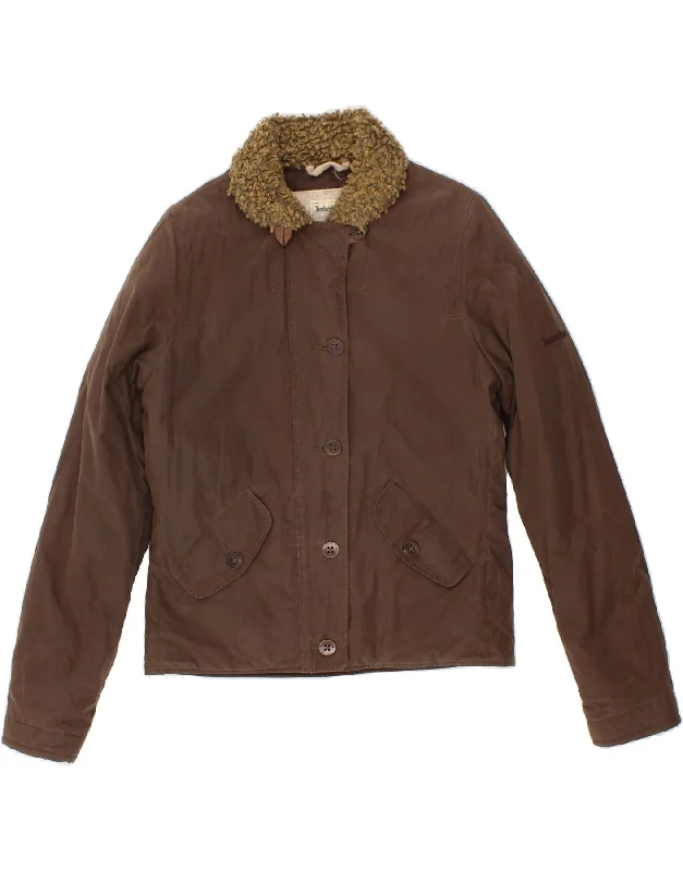 TIMBERLAND Womens Bomber Jacket UK 10 Small Brown