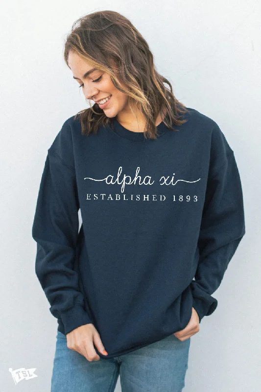 Alpha Xi Delta Signature Crewneck