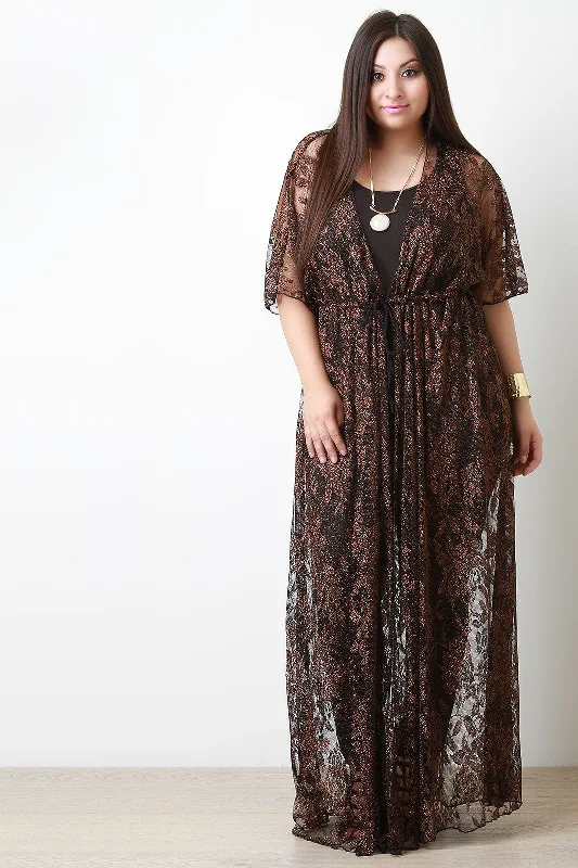 Shimmer Lace Maxi Cover Up