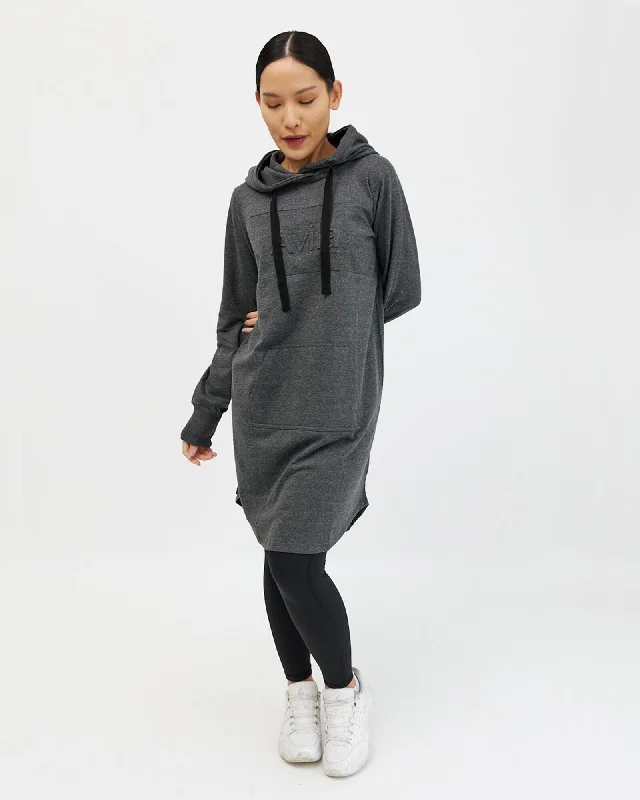 Hoodie Dress - Charcoal