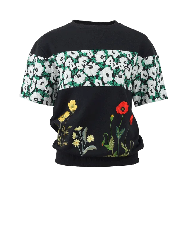 Flower Embroidered Sweatshirt