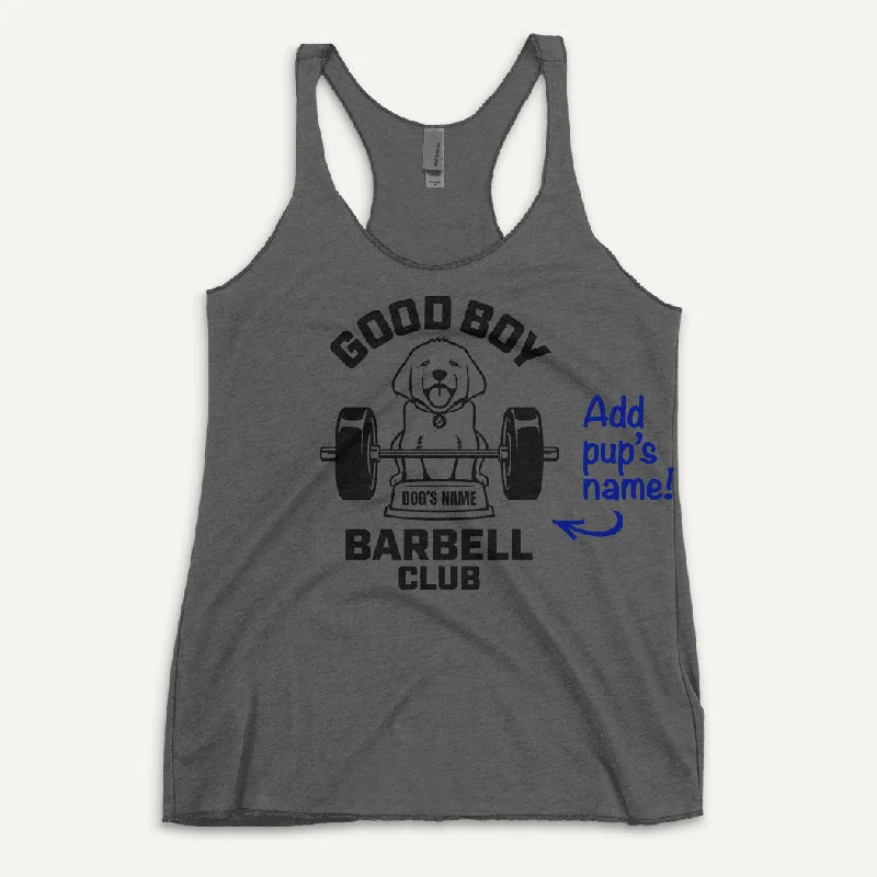 Good Boy Barbell Club Personalized Women’s Tank Top — Labrador Retriever