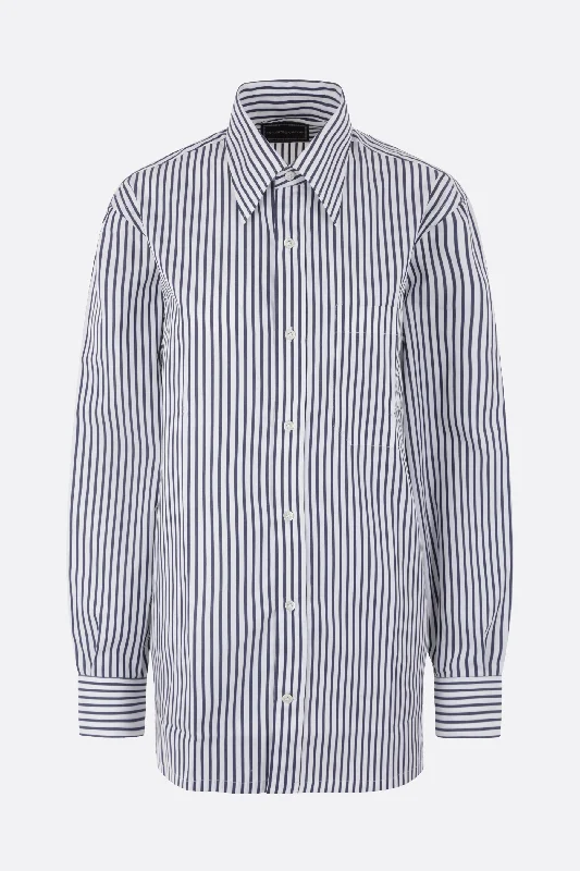 striped poplin shirt