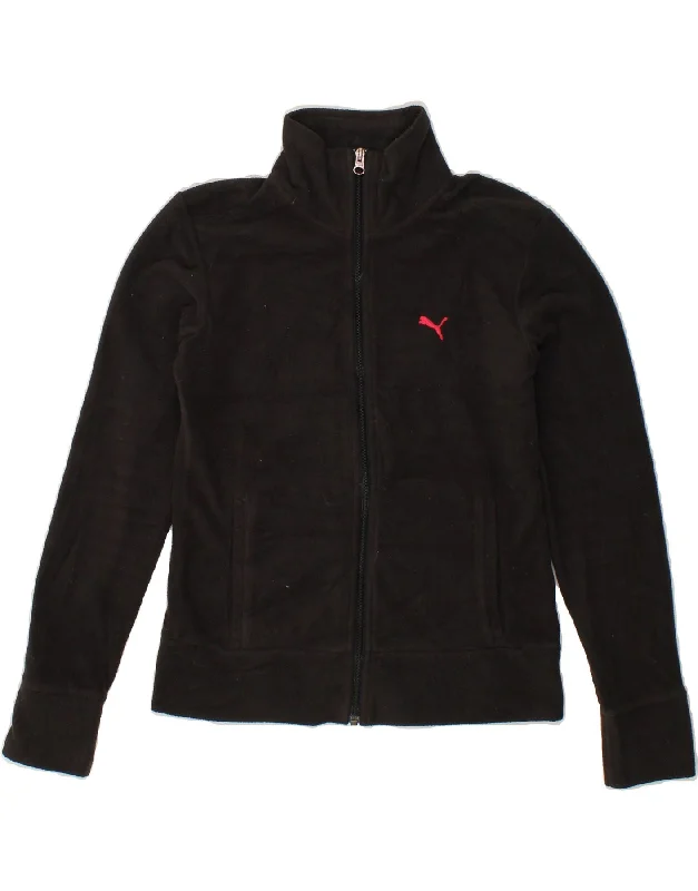 PUMA Womens Fleece Jacket UK 6 XS Black