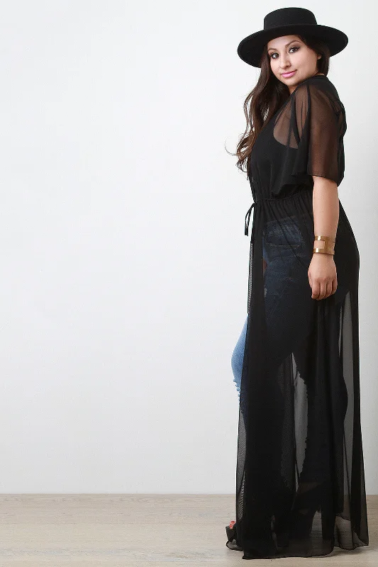 Semi-Sheer Maxi Cover Up