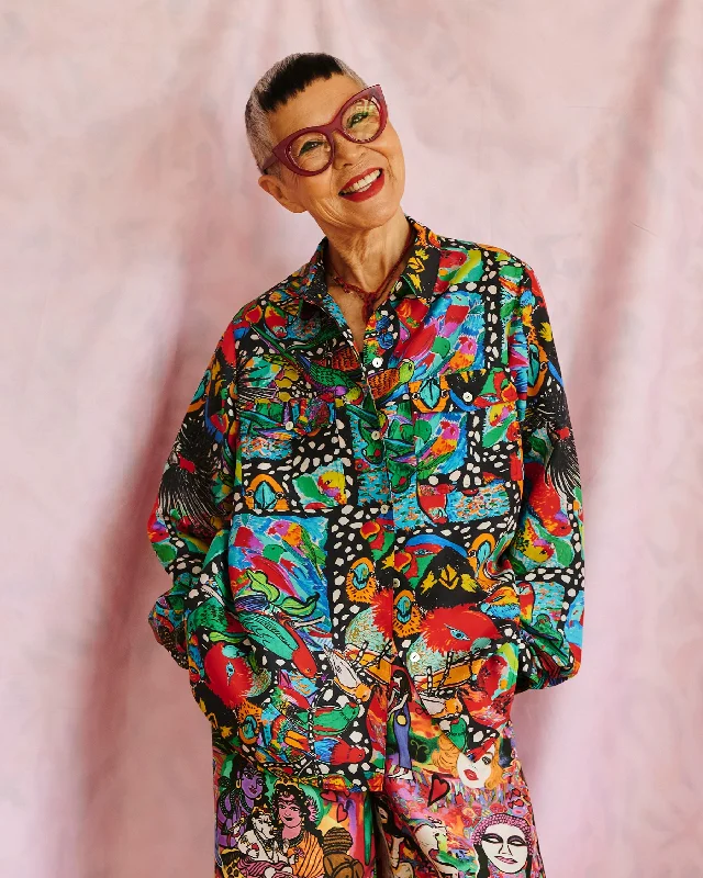 Kip&Co x Jenny Kee Parrots & Cockatoos Silk Shirt