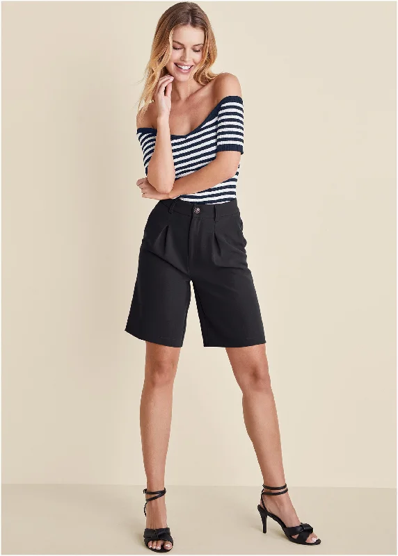 Bermuda Suit Shorts  - Black