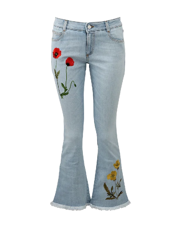 Botanical Kick Flare Jean