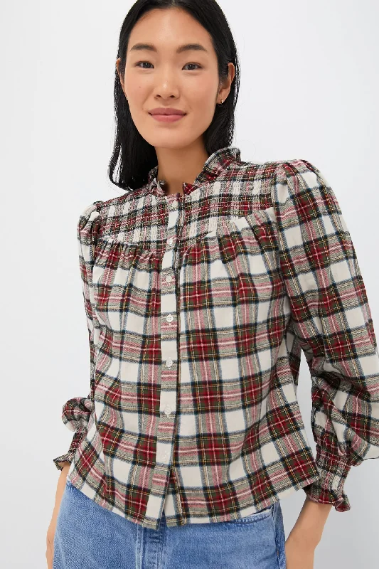 Exclusive Ivory Plaid Nicole Shirt