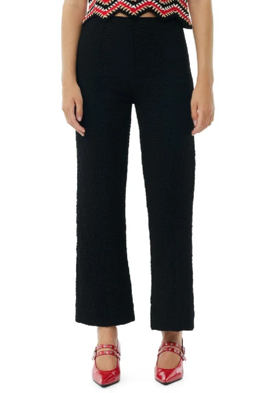 Textured Cropped Pants