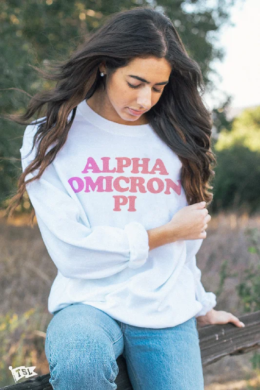 Alpha Omicron Pi Gradient Crewneck