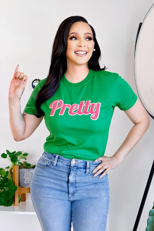 Green Pretty Chenille Tee