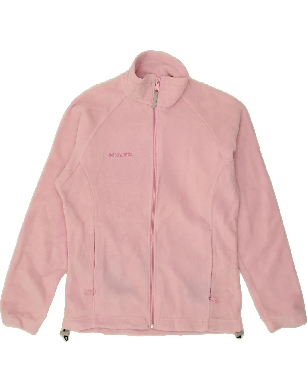 COLUMBIA Womens Fleece Jacket UK 10 Small Pink Polyester