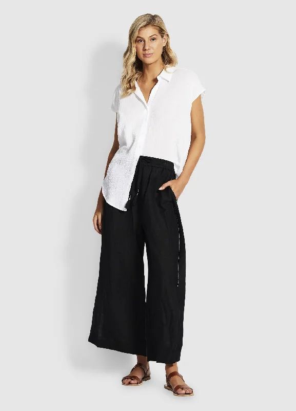 Weekender Linen Pant - Black