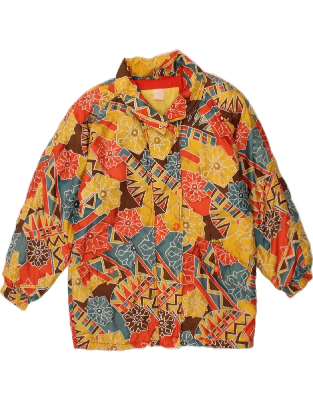 DOLOMITEN Womens Abstract Pattern Windbreaker Coat UK 18 XL Multicoloured