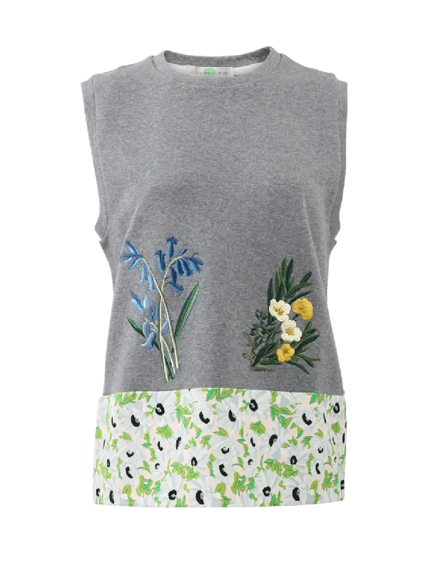 Embroidered Flower Tank