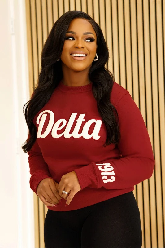 Crimson Delta 1913 Chenille Sweatshirt