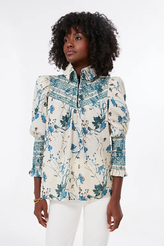 Cornflower Wisp Haskell Blouse