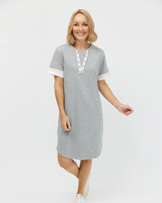 Maxine T-Dress - Grey Marle