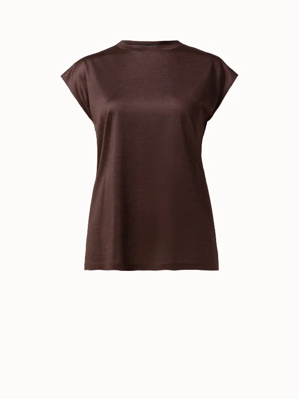 Silk Jersey Cap Sleeve Tee