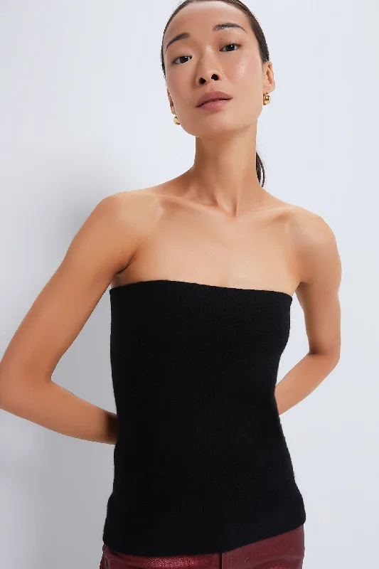 Black Cashmere Tube Top