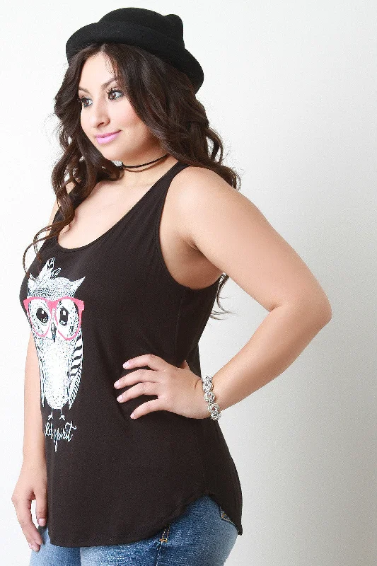 Wild Owl Racerback Tank Top