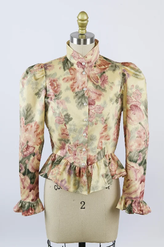 One-Of-A-Kind Grace Blouse in Vintage Yellow Floral