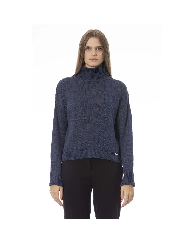 Baldinini Trend Women's Blue Viscose Sweater - M